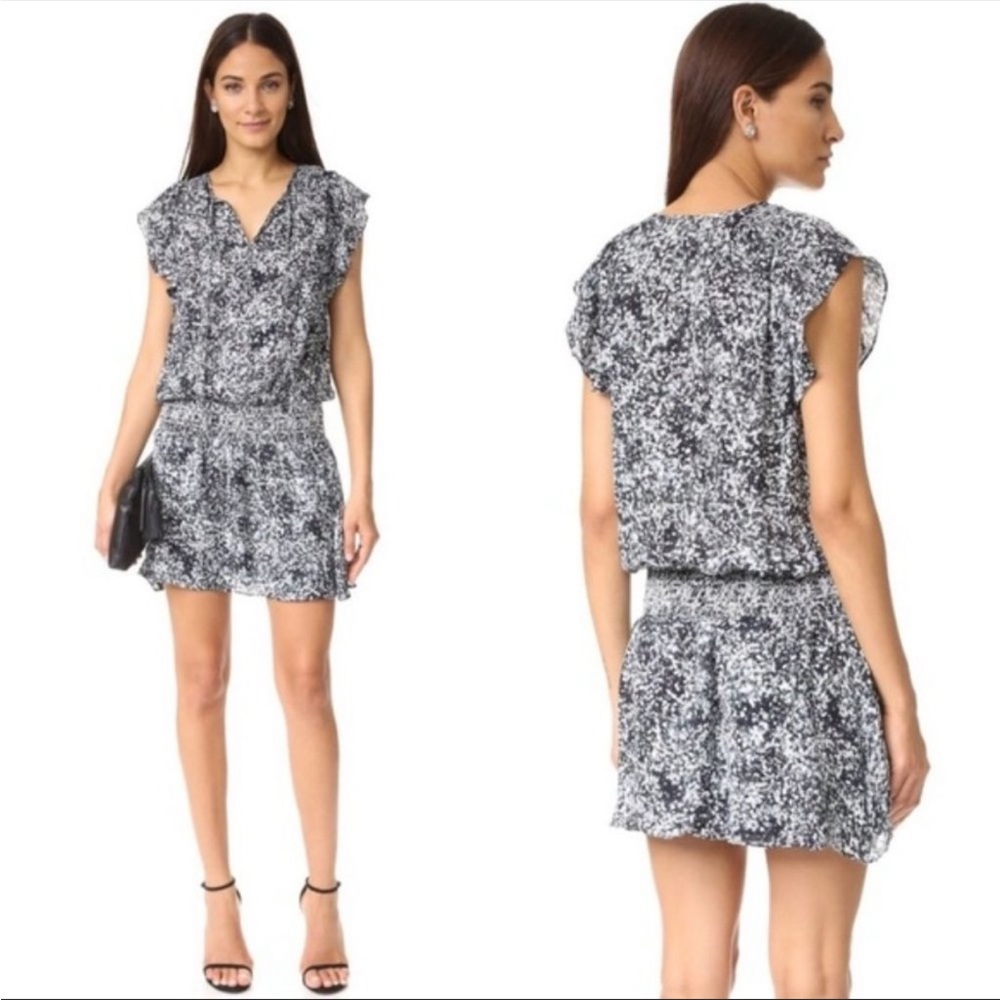 Parker Dean floral print silk mini dress $90 OBO